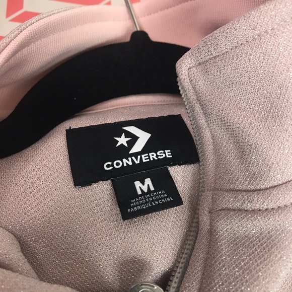 Converse X Miley Cyrus Glitter Track Jacket Pink M - Picture 6 of 7